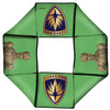 GUARDIANS OF THE GALAXY Dog Toy Squeaky Octagon Flyer - Groot Pose GUARDIANS Shield Badge Green