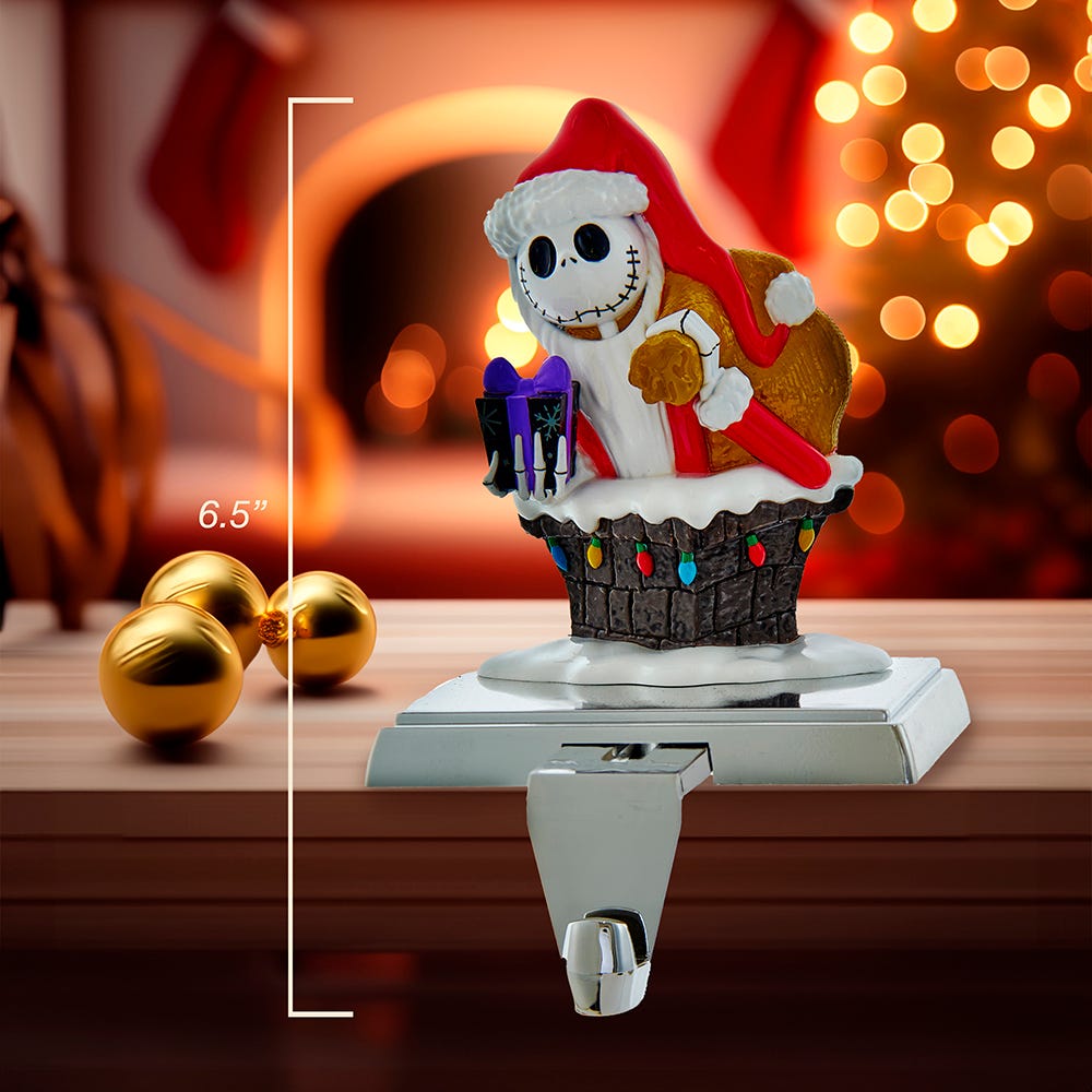 Kurt Adler 6.5-Inch Disney Nightmare Before Christmas Jack in Chimney Stocking Holder