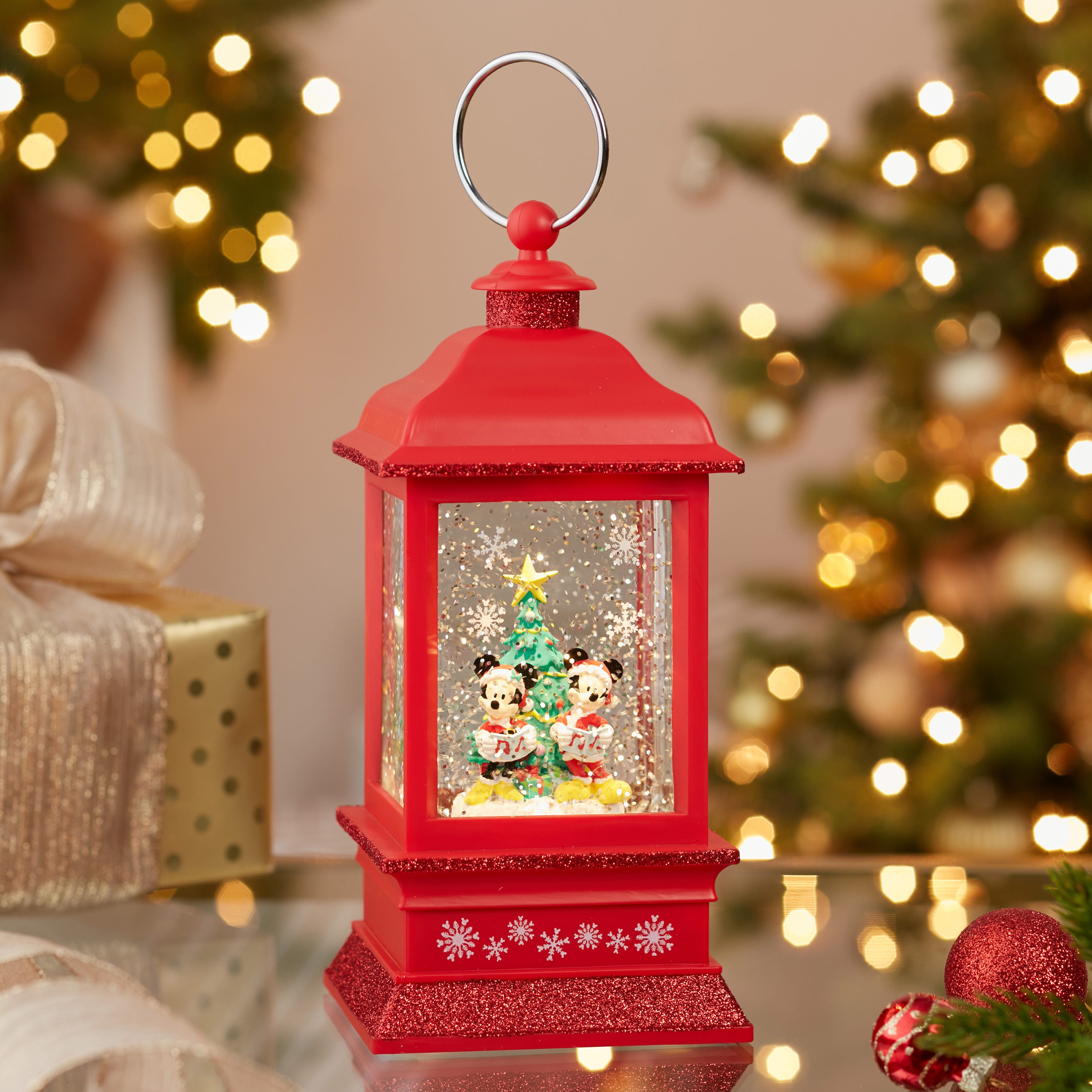 Kurt Adler 9-Inch Battery-Operated Disney Mickey and Minnie Spinning Musical Light-Up Lantern