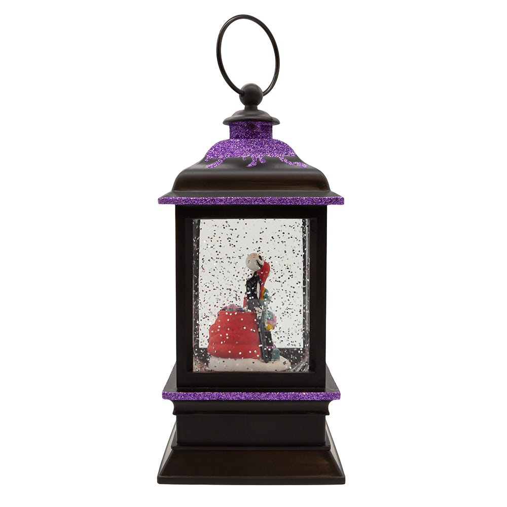 Kurt Adler 9-Inch Battery-Operated Disney Nightmare Before Christmas Jack And Sally Spinning Musical Light-Up Lantern