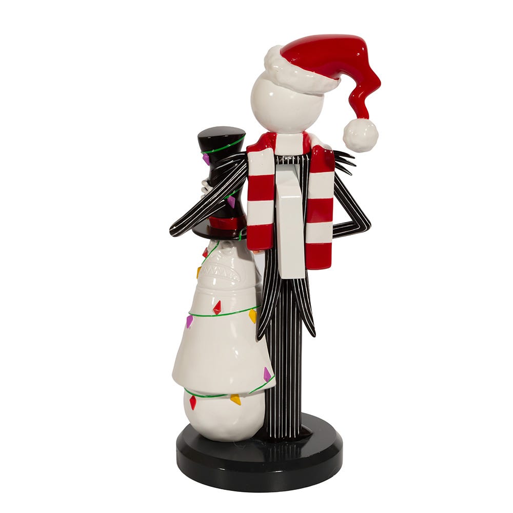 Kurt Adler 11-Inch Disney Nightmare Before Christmas Jack Skellington with Snowman Nutcracker