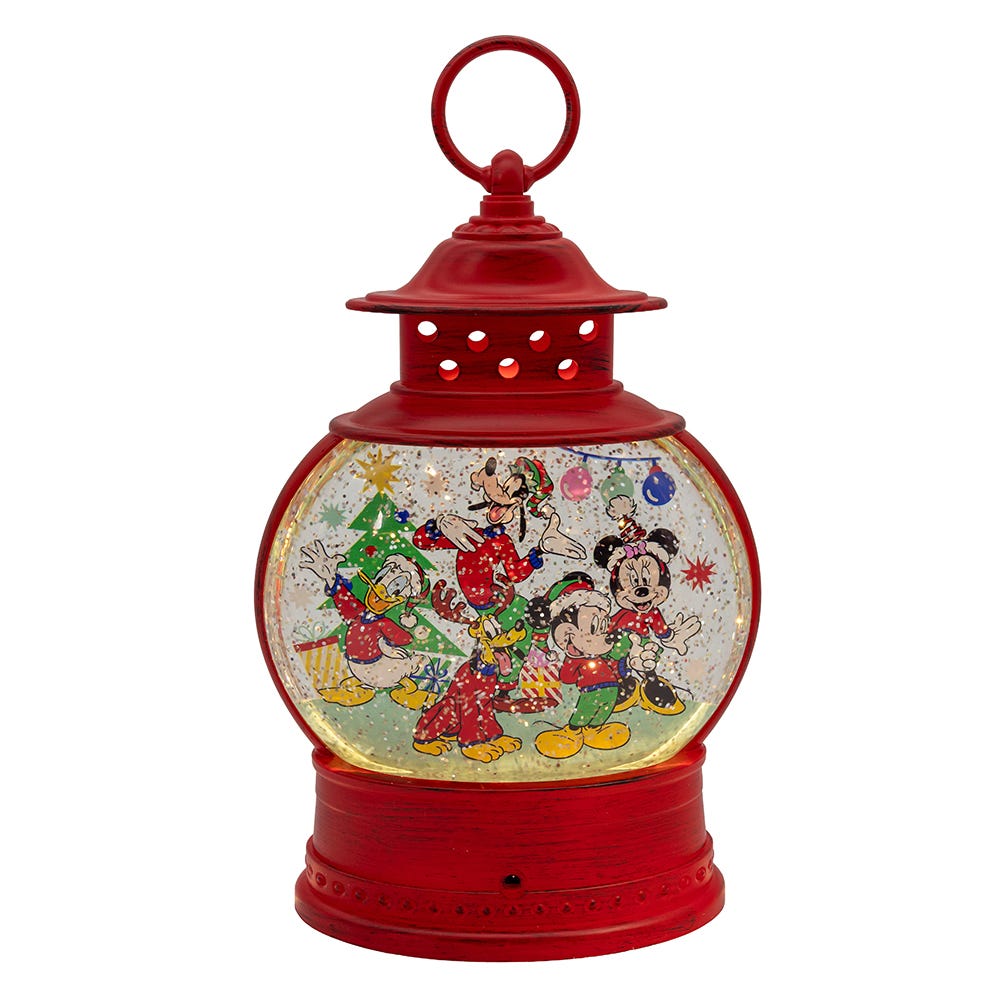 Kurt Adler 10-Inch Battery Operated USB LED Lighted Lantern with Spinning Glitter Water