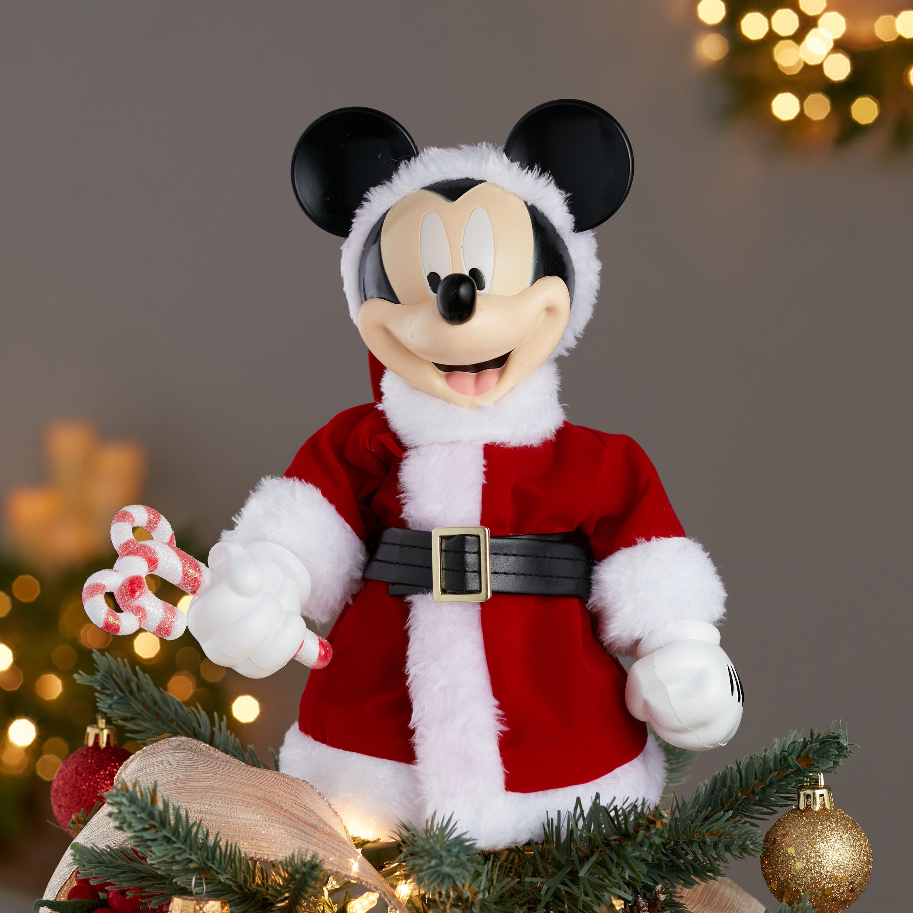 Kurt Adler 10-Inch Mickey Mouse Treetop/Tablepiece with Bendable Arms