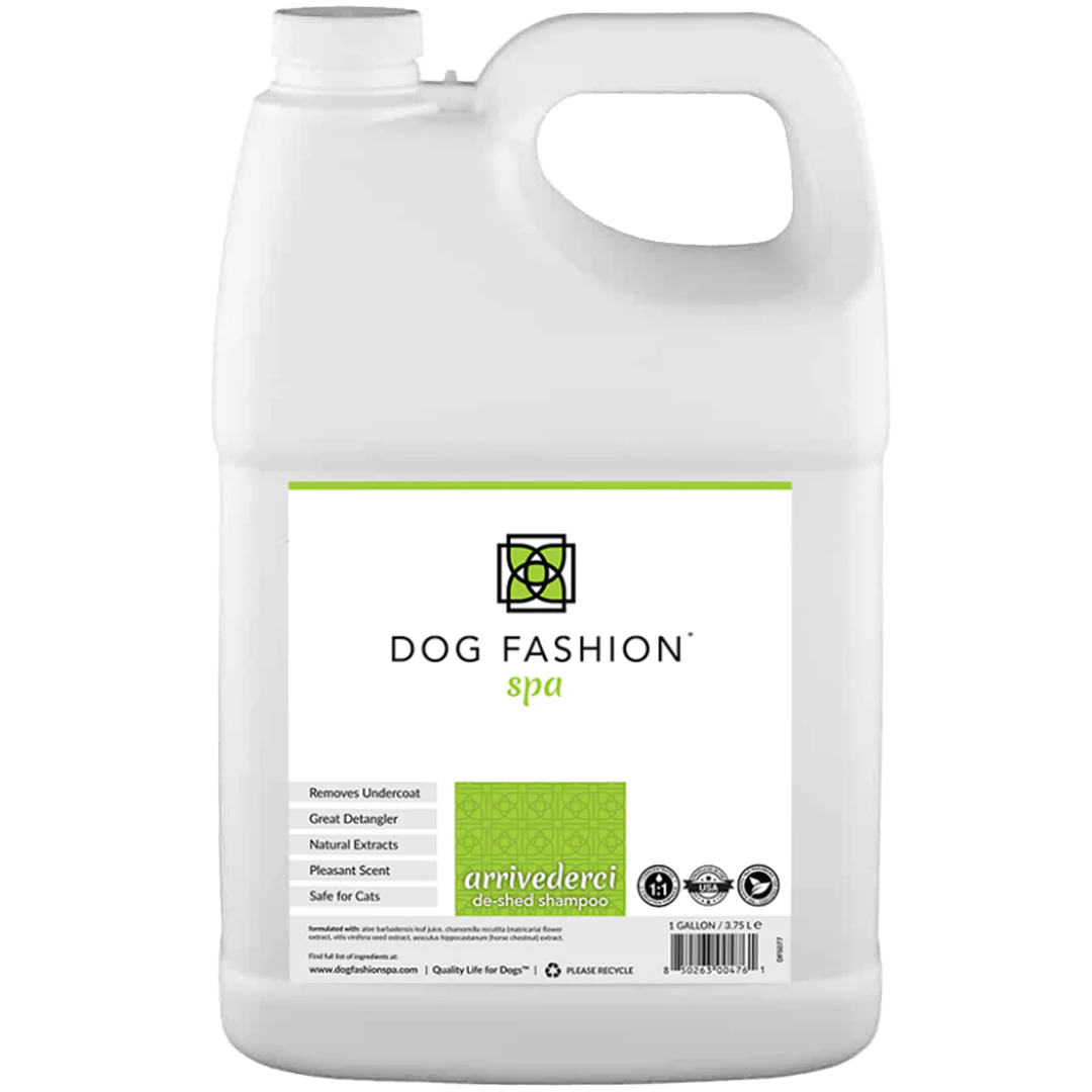 Arrivederci De-Shedding Shampoo Gallon Set Buy 3 Get 1 Free by Dog Fashion Spa