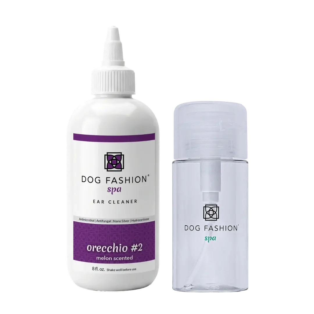 Dog Fashion Spa Orecchio #2 Melon Scented Ear Cleaner 8oz with Ear Cleaner Bottle