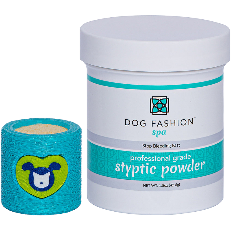 Styptic Powder with Free Holder Cyan by Dog Fashion Spa
