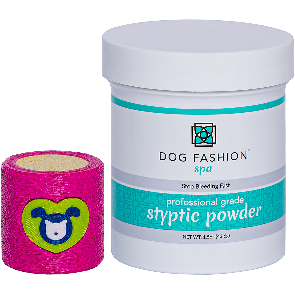 Styptic Powder with Free Holder Magenta by Dog Fashion Spa