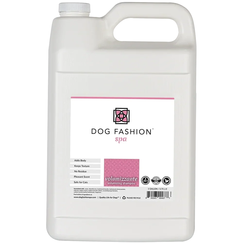 Dog Fashion Spa Volumizzante Gallon and 50/50 Fluffing Comb Bundle