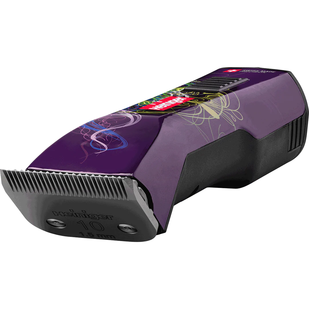 Purple Saphir Cordless Clipper with Two Batteries In a Case by Heiniger