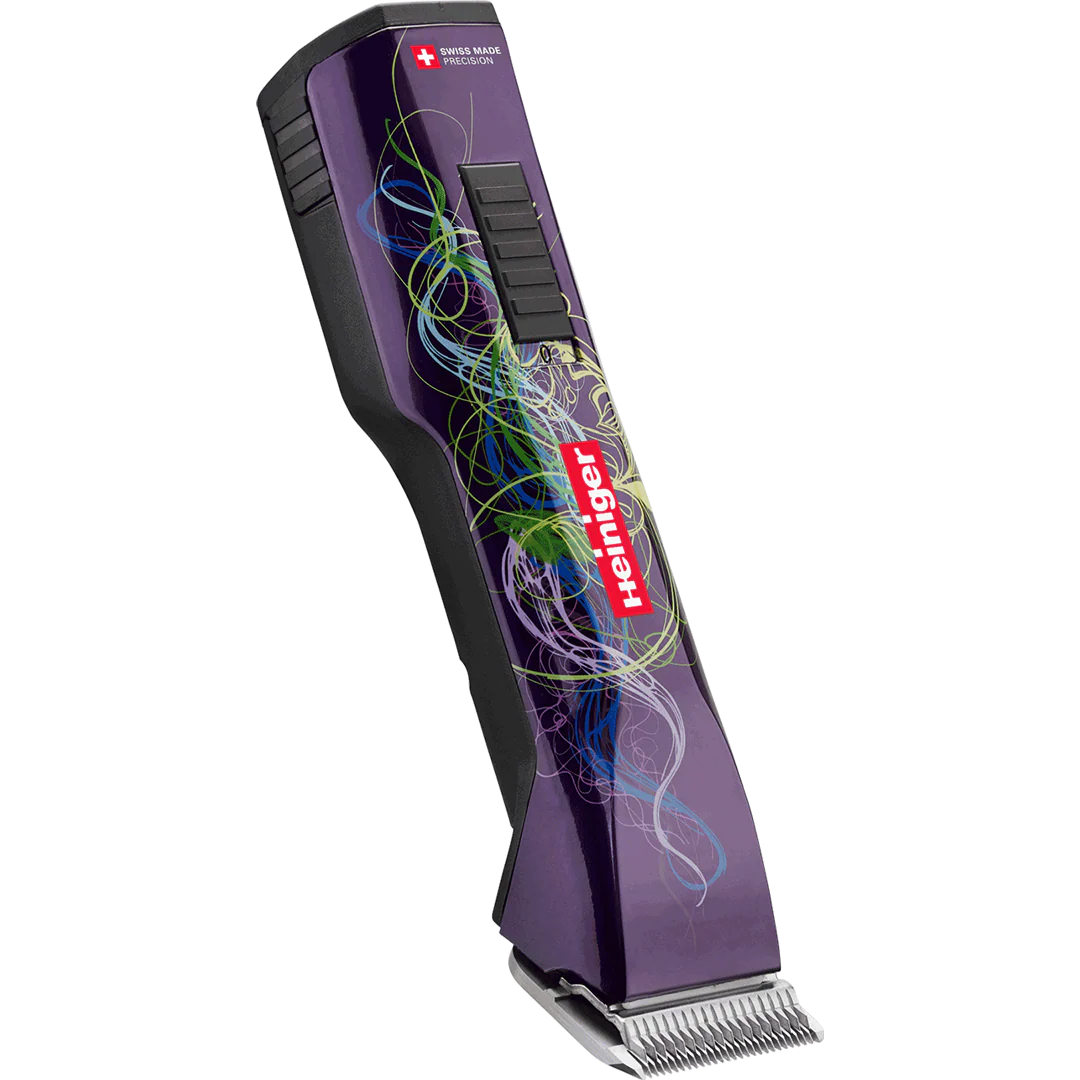 Purple Saphir Cordless Clipper with Two Batteries In a Case by Heiniger