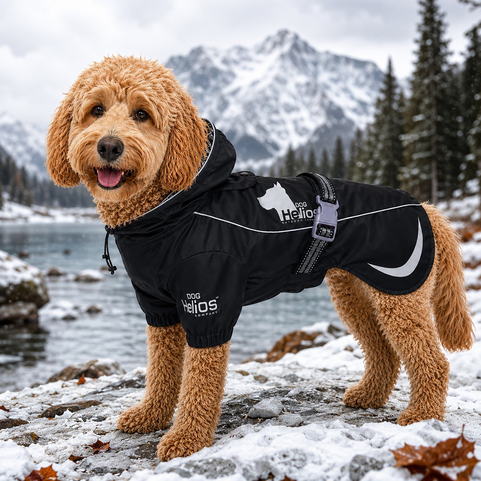 Dog Helios Ice-Breaker Extendable Hooded Dog Coat w/ Heat Reflective Technology | HT Animal Supply