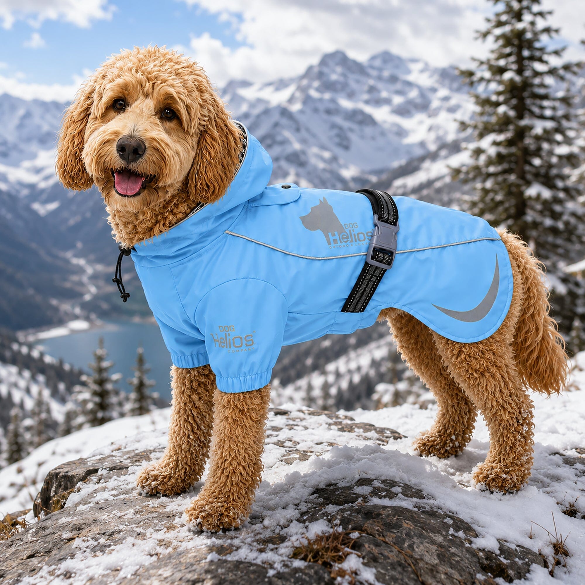Dog Helios Ice-Breaker Extendable Hooded Dog Coat w/ Heat Reflective Technology | HT Animal Supply