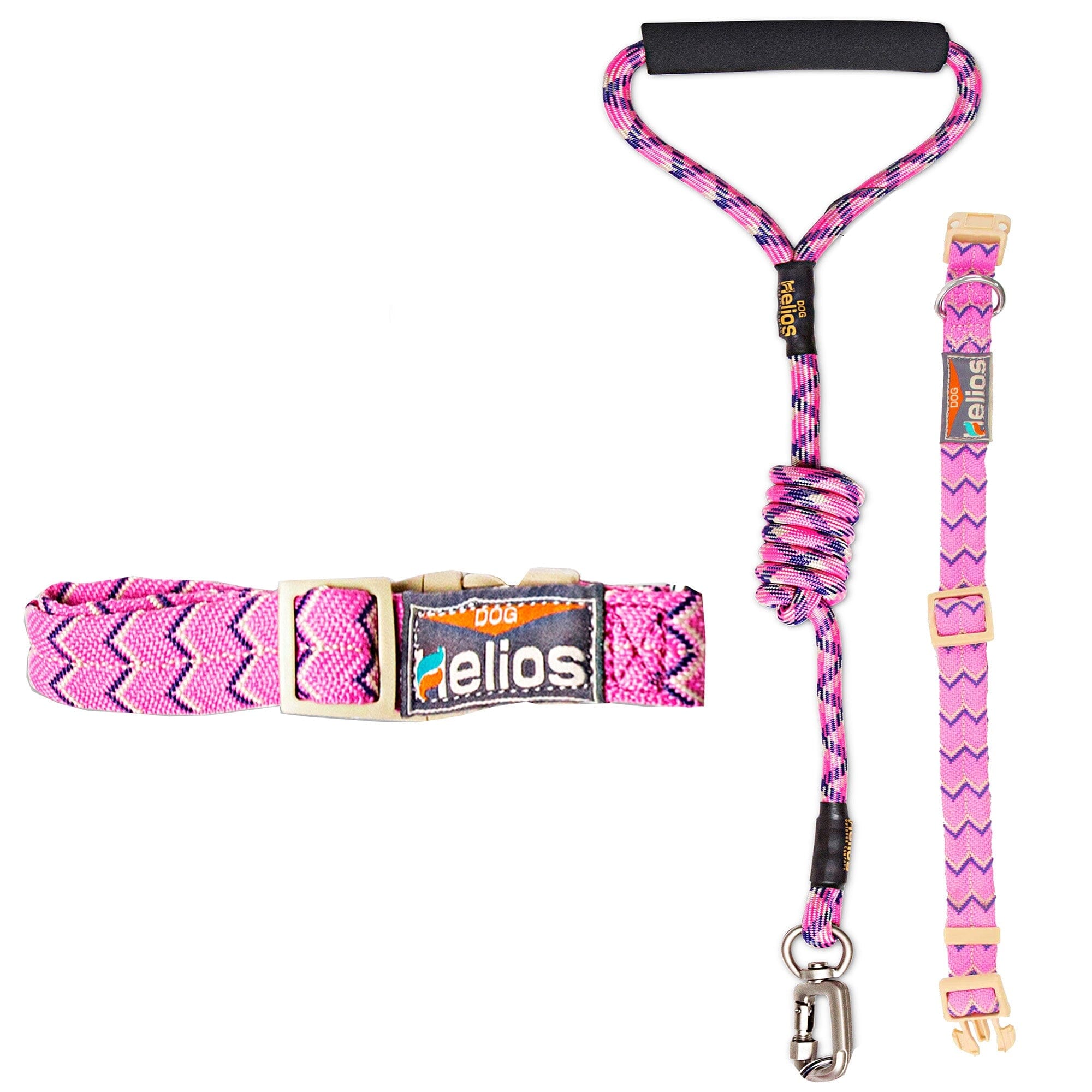 Dog Helios Dura-Tough 2-in-1 Reflective Adjustable Fashion Dog Leash and Collar | HT Animal Supply
