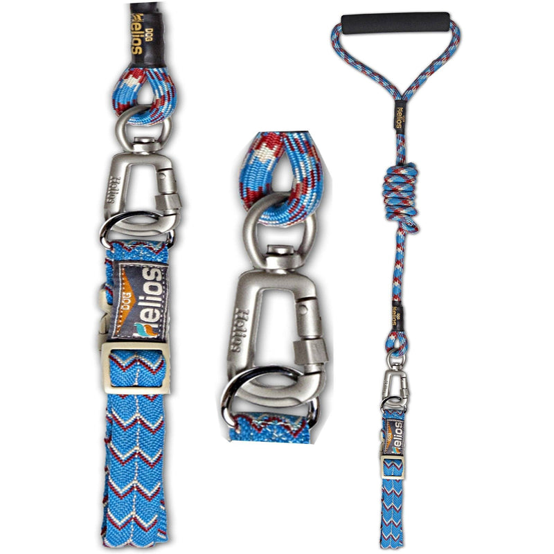 Dog Helios Dura-Tough 2-in-1 Reflective Adjustable Fashion Dog Leash and Collar