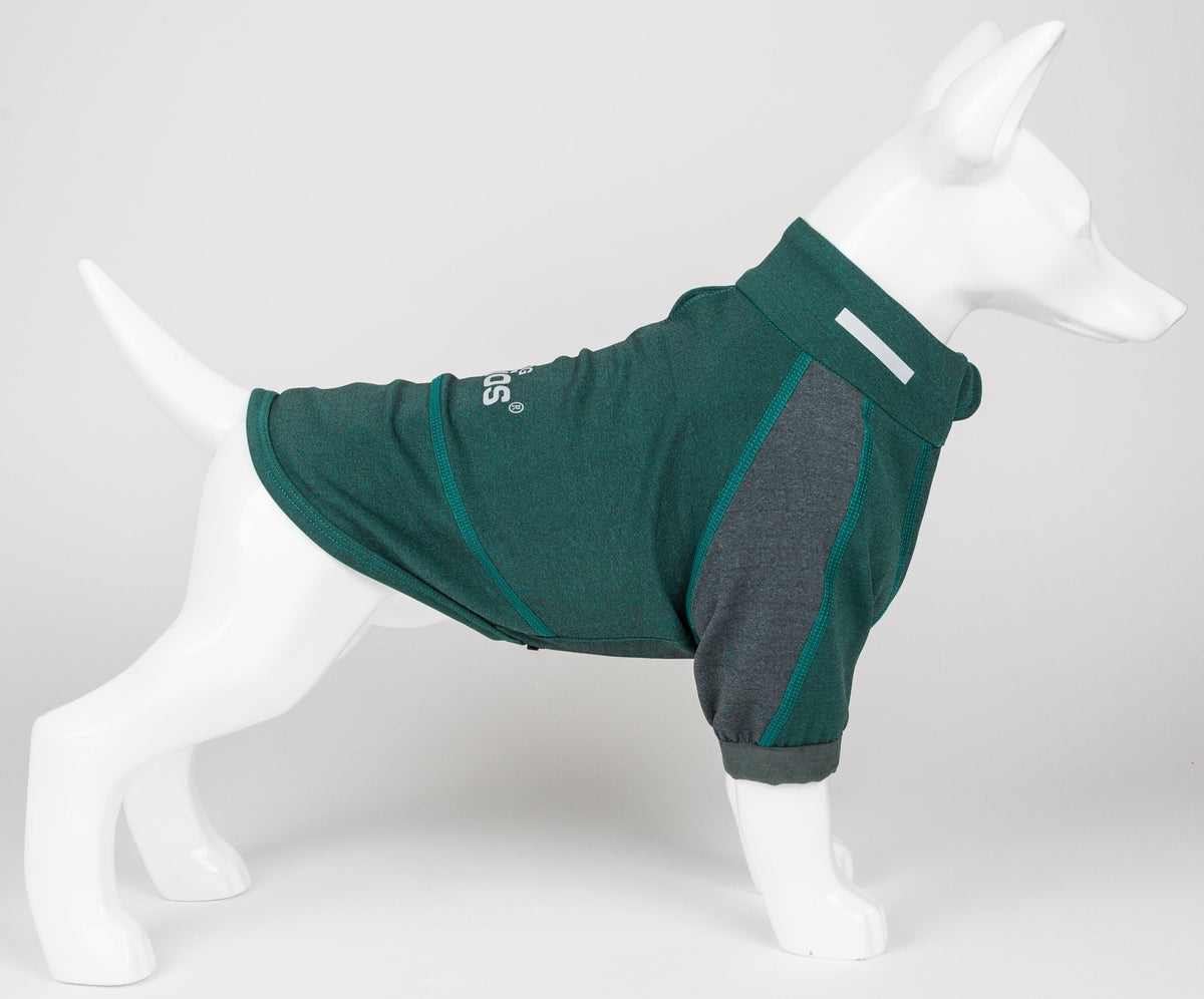 Dog Helios Eboneflow Mediumweight 4-Way-Stretch Flexible And Breathable Performance Dog Yoga T-Shirt