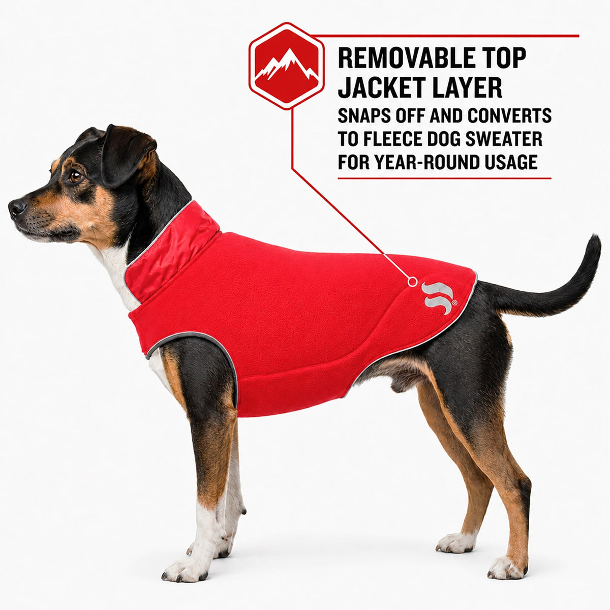 Dog Helios Lotus-Rusher 2-in-1 Dual-Removable Layered Performance Dog Jacket | HT Animal Supply