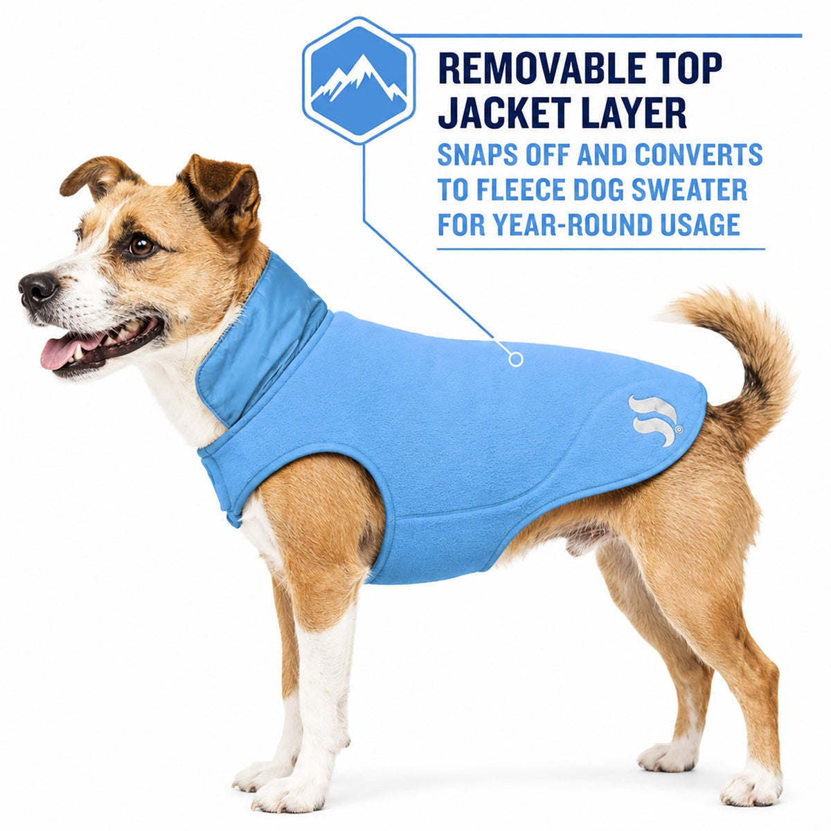Dog Helios Lotus-Rusher 2-in-1 Dual-Removable Layered Performance Dog Jacket | HT Animal Supply