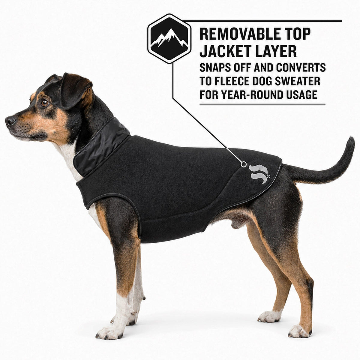Dog Helios Lotus-Rusher 2-in-1 Dual-Removable Layered Performance Dog Jacket | HT Animal Supply