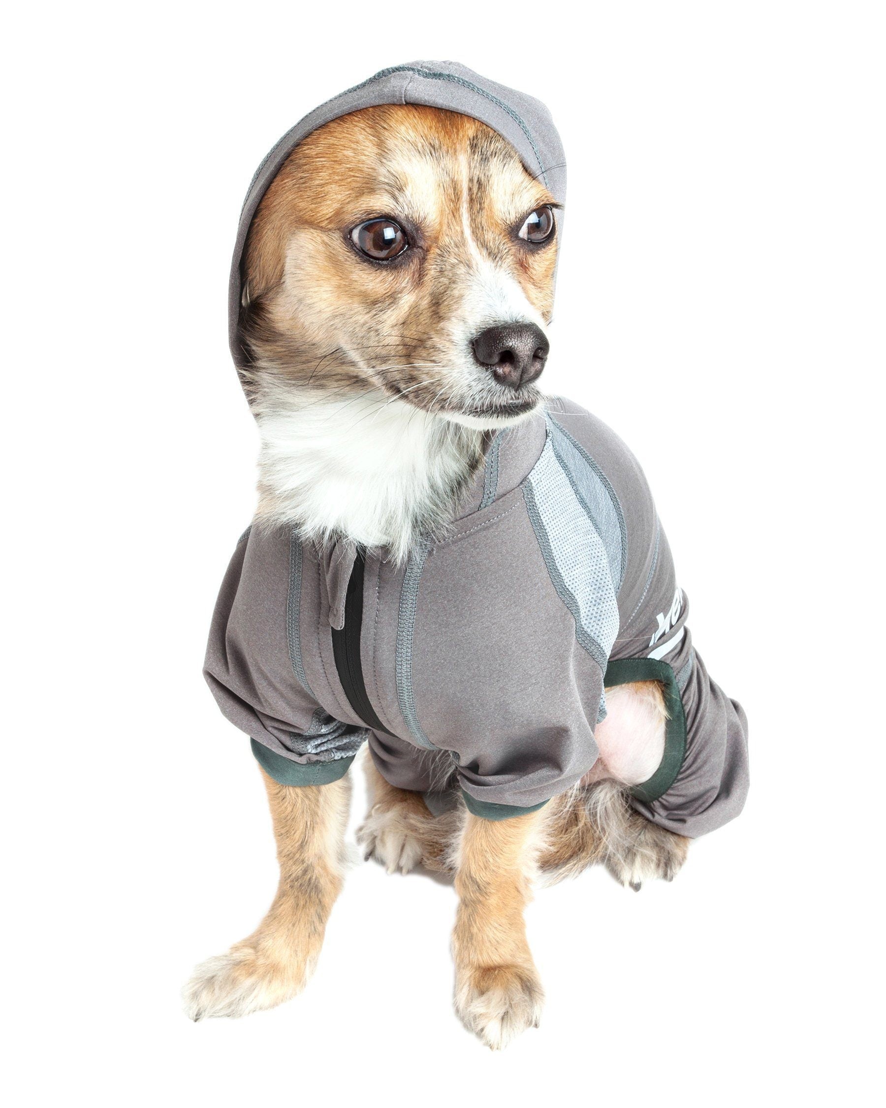 Dog Helios Namastail Lightweight 4-Way-Stretch Yoga Performance Dog Tracksuit Hoodie