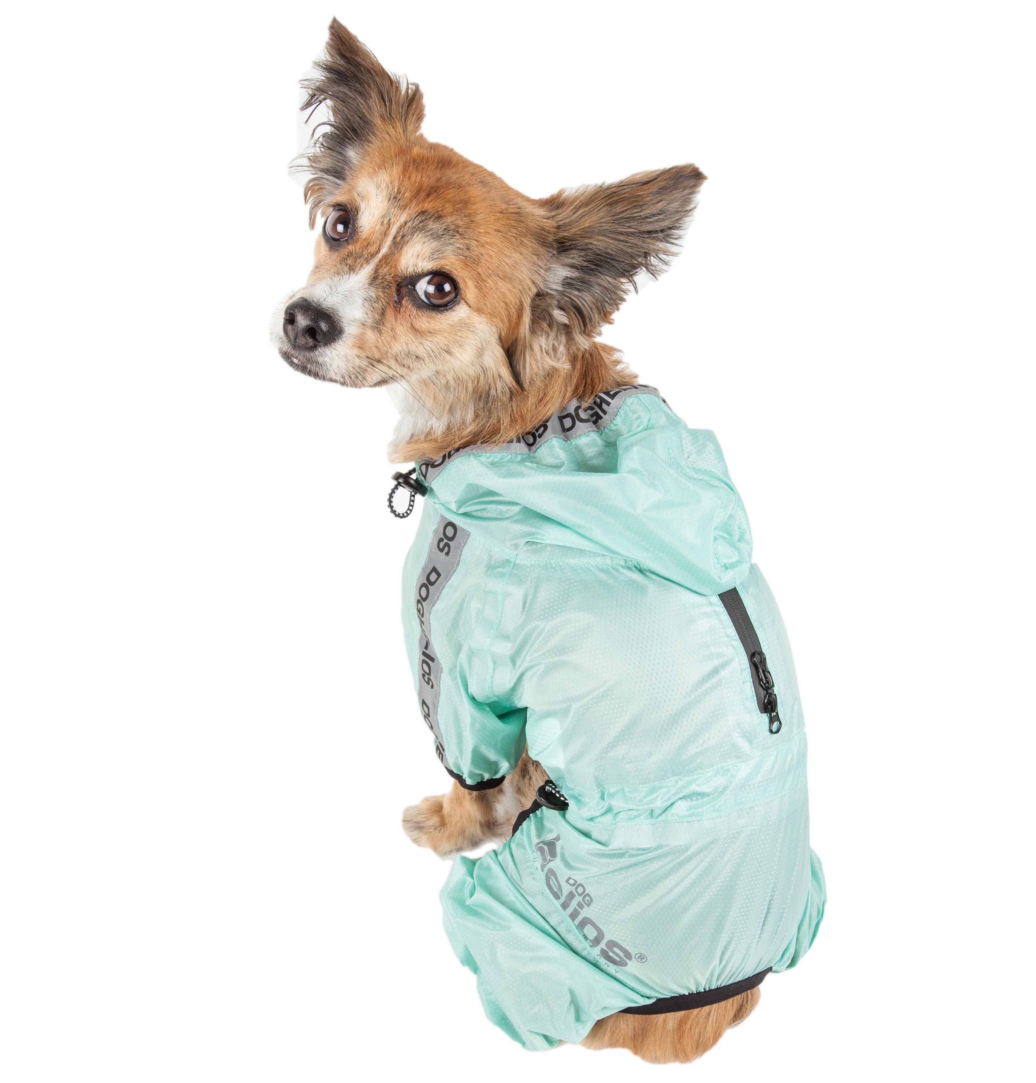 Dog Helios ® Torrential Shield Waterproof and Adjustable Full Body Dog Raincoat
