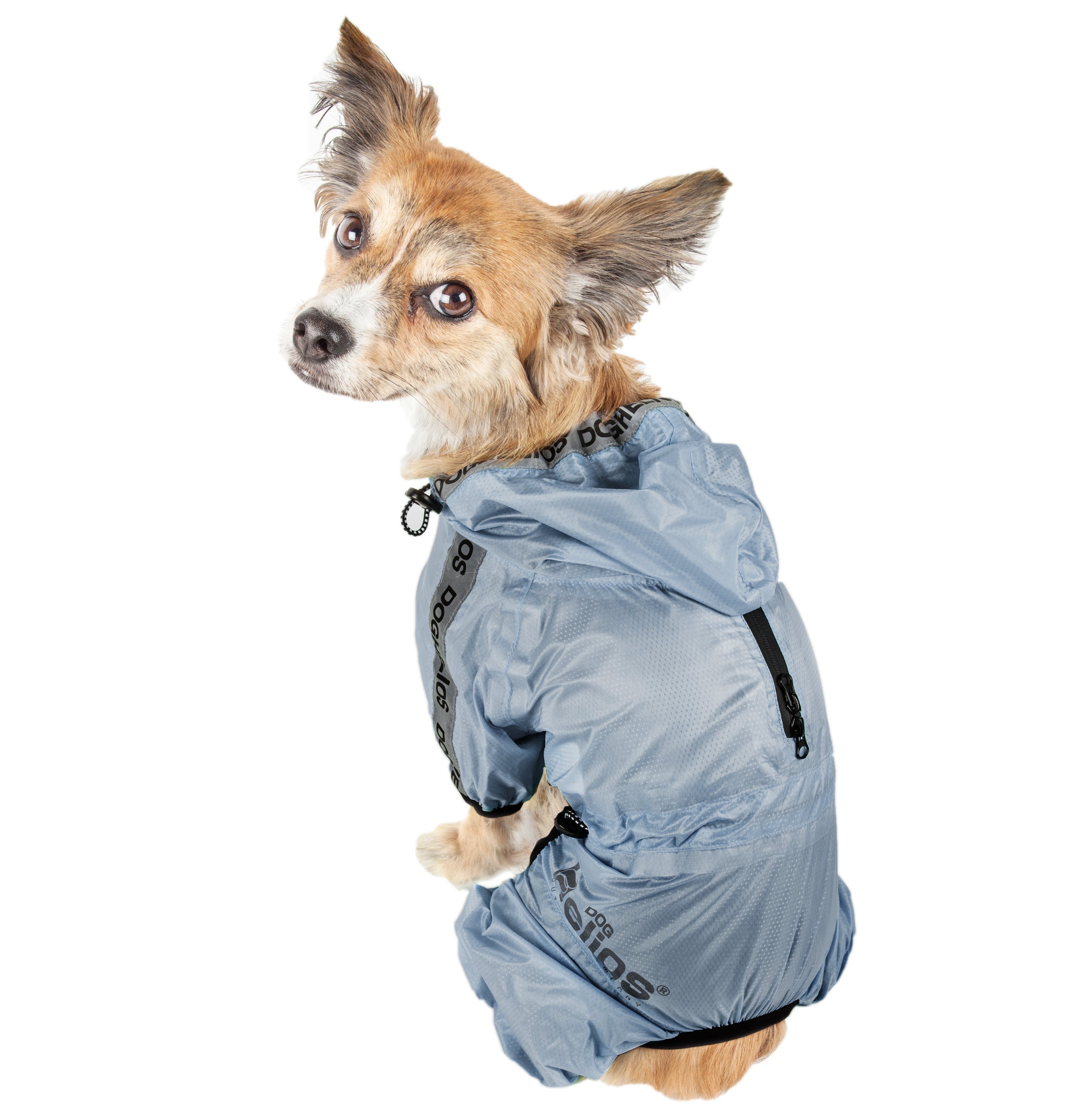Dog Helios ® Torrential Shield Waterproof and Adjustable Full Body Dog Raincoat