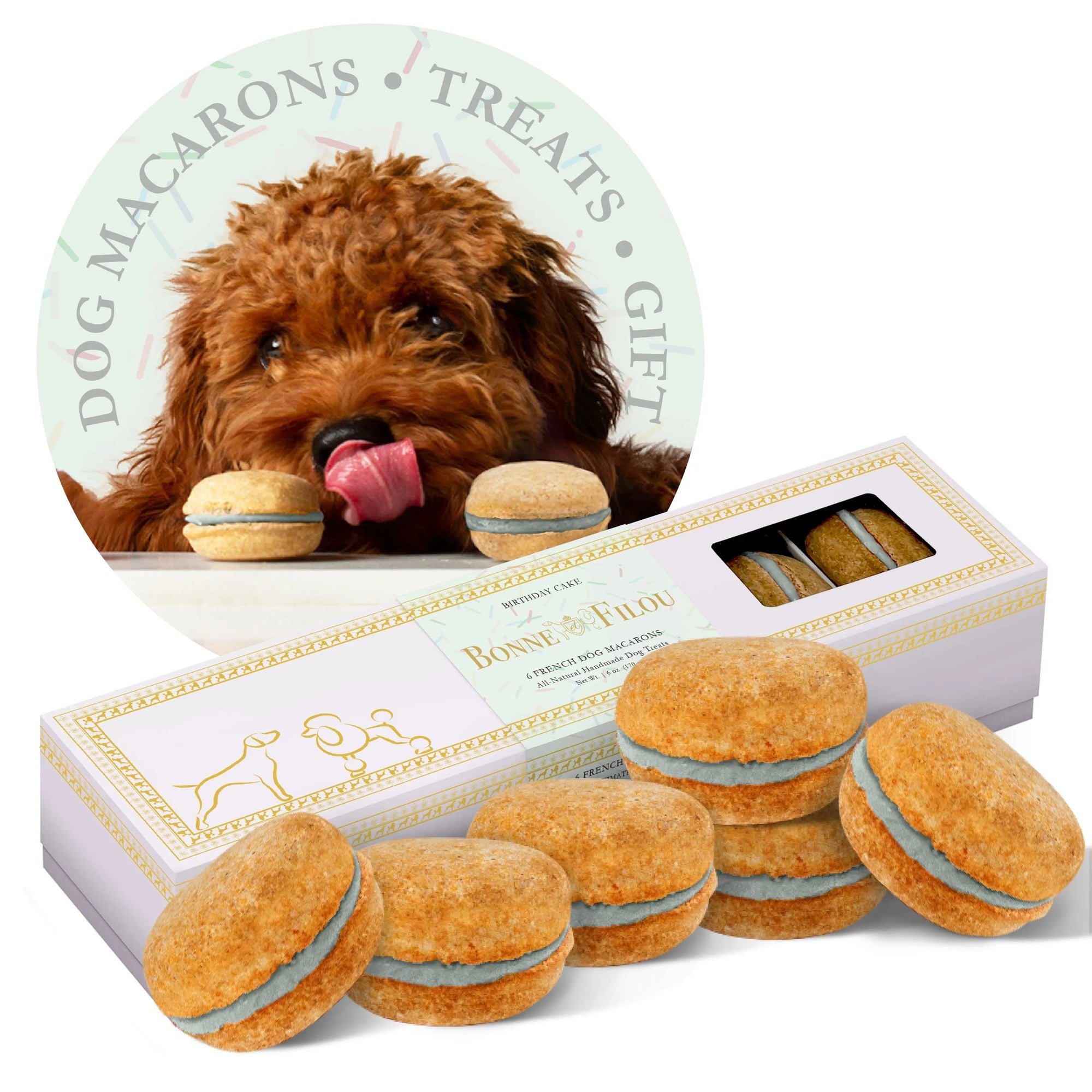 Dog Macarons (Box of 6) 