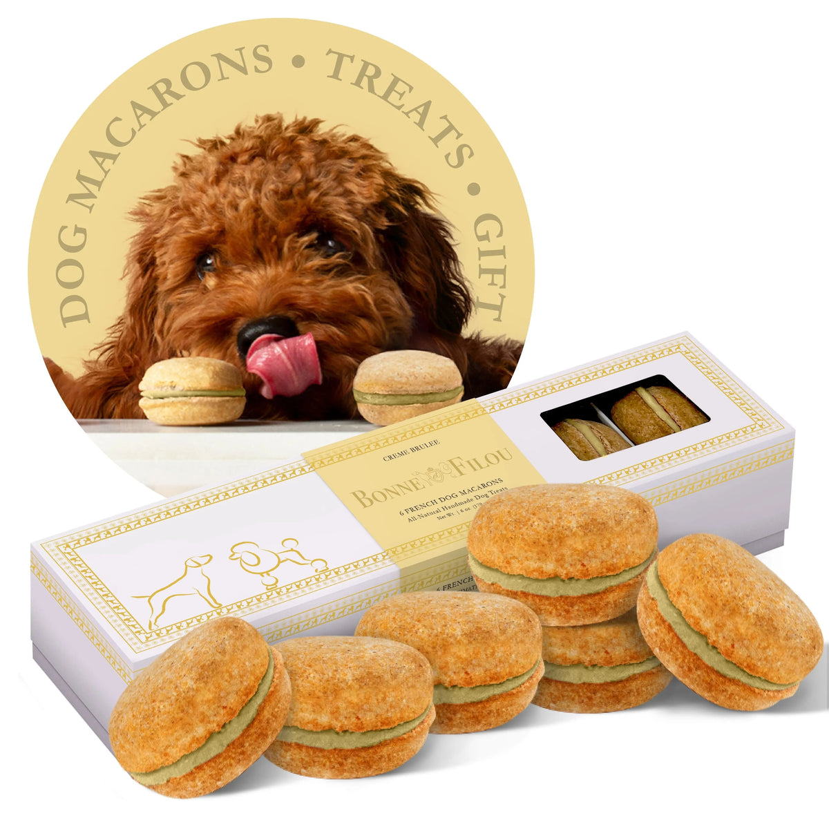 Dog Macarons (Box of 6) 