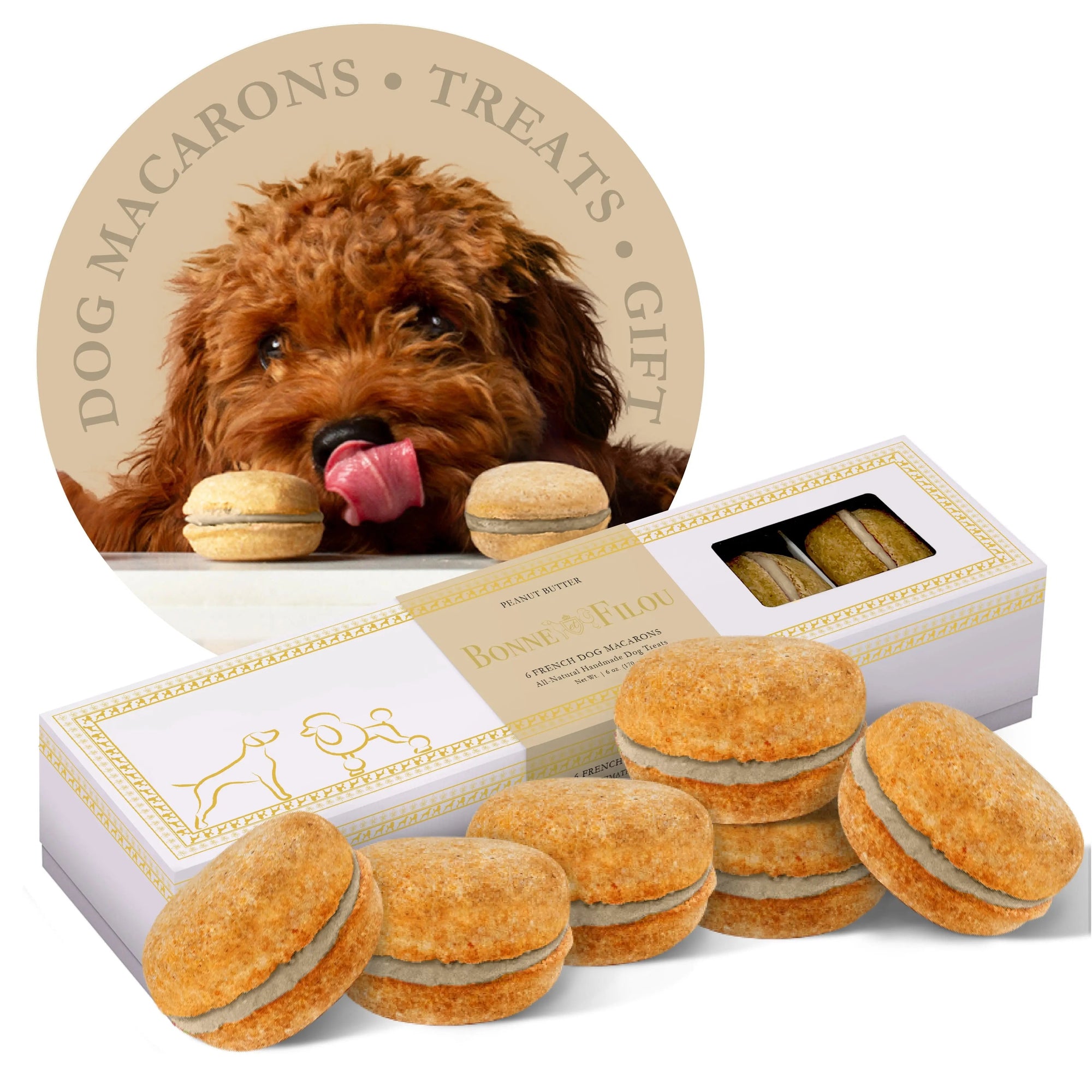 Dog Macarons (Box of 6) 