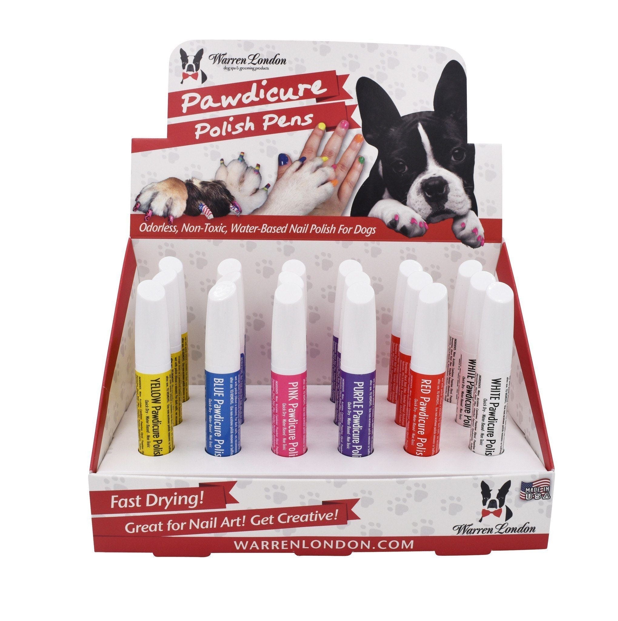 Cardboard Dog Nail Polish Pen Display Plus 18 Polish Pens