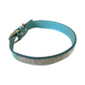 Bling Bling Pleather 5 Row Dog Collar, Horizon Blue