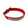Bling Bling Pleather 5 Row Dog Collar, Red