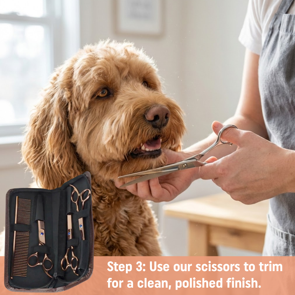 At Home Grooming Pack - Brush, Scissors and Detangler