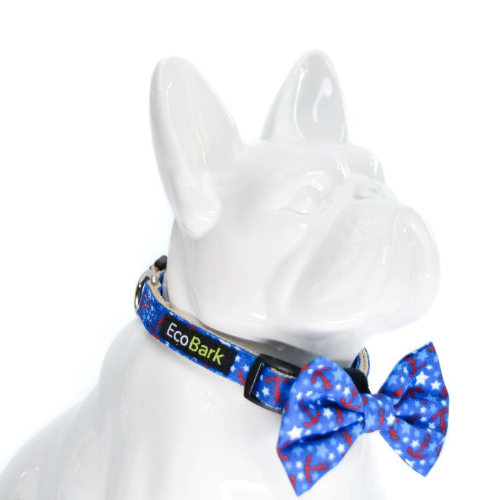 EcoBark – Nautical Bow Tie Dog Collar