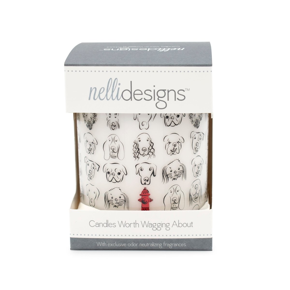 Dogs with Hydrant Jar Candle - Wet Dog Scent