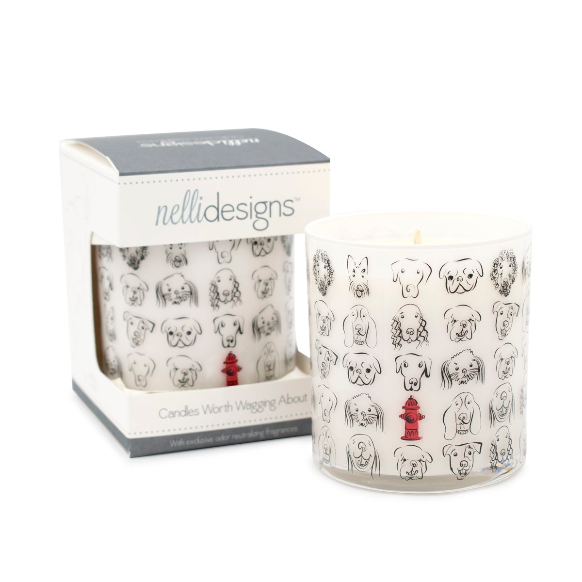 Dogs with Hydrant Jar Candle - Wet Dog Scent