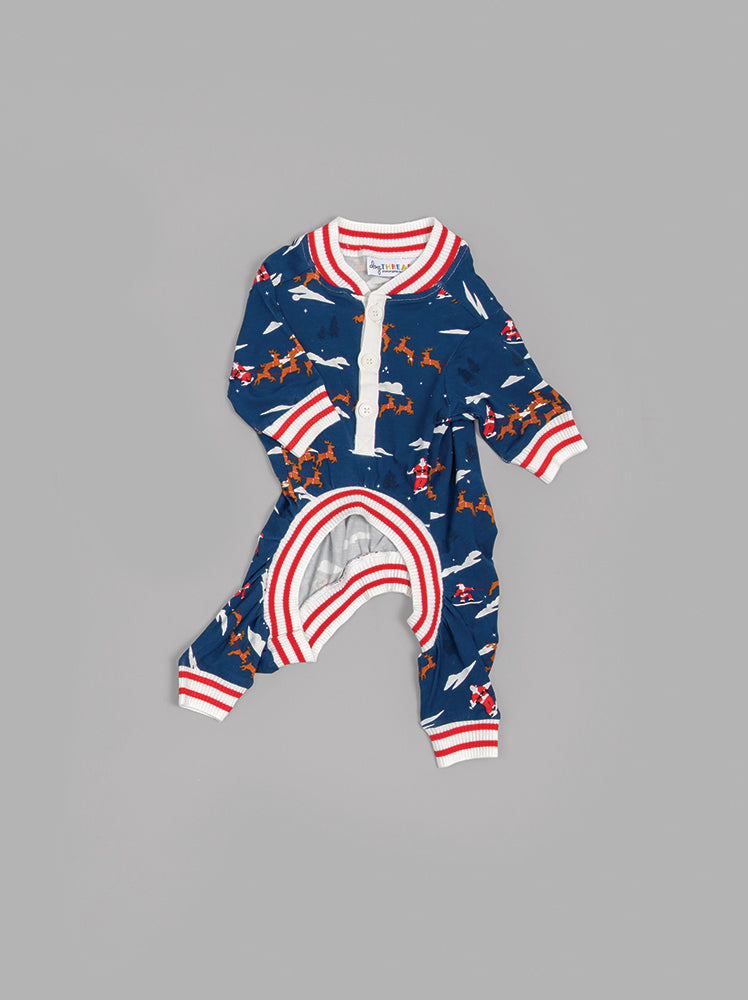 Santa Sleighs Pajama - HT Animal Supply