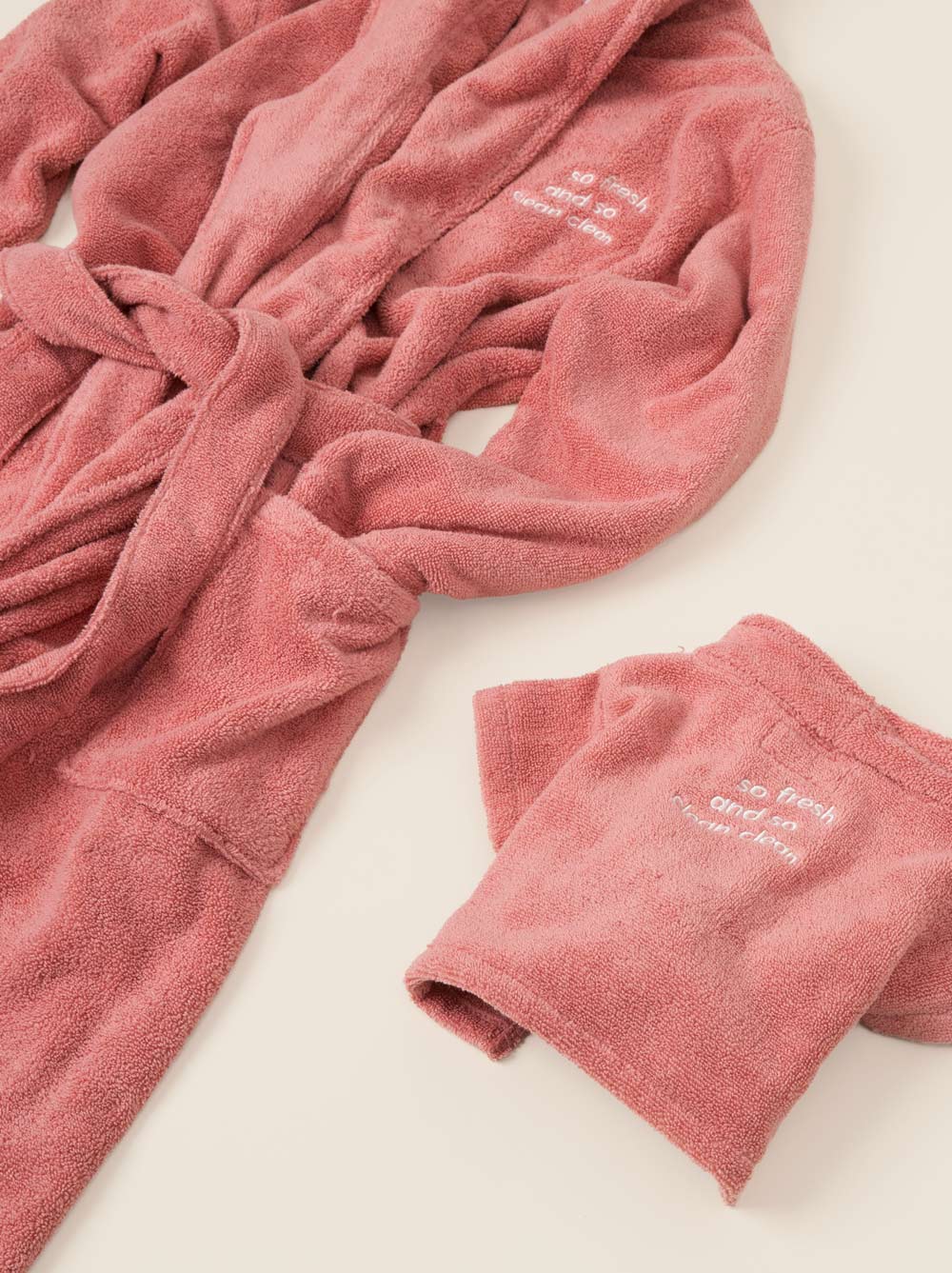 Embroidered Plush Robe