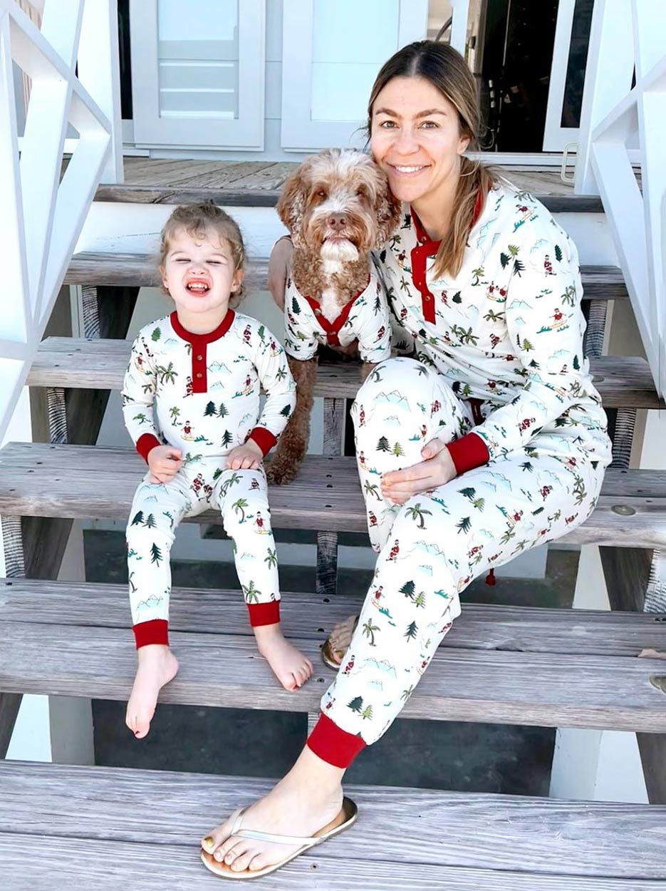 Fun Fam Surfing Santa Pajama