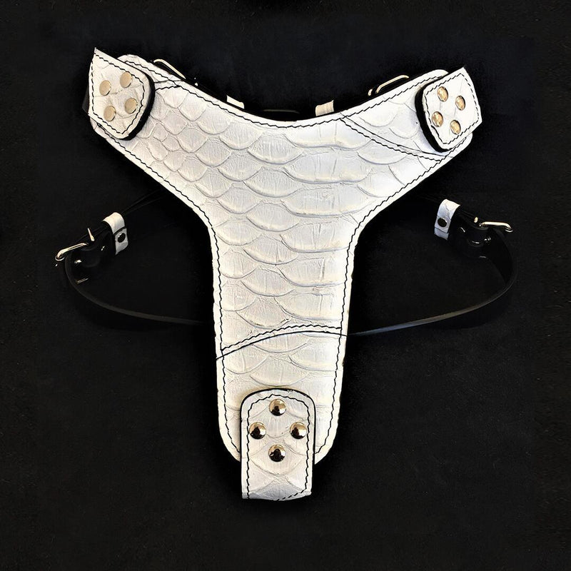 Bestia Dog Gear Genuine Leather Dog Harness - M 