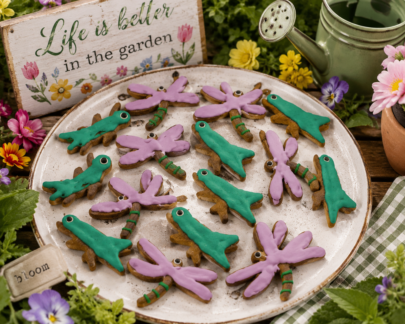 PAWsitively Organic Dragonfly Grasshopper Dog Cookies