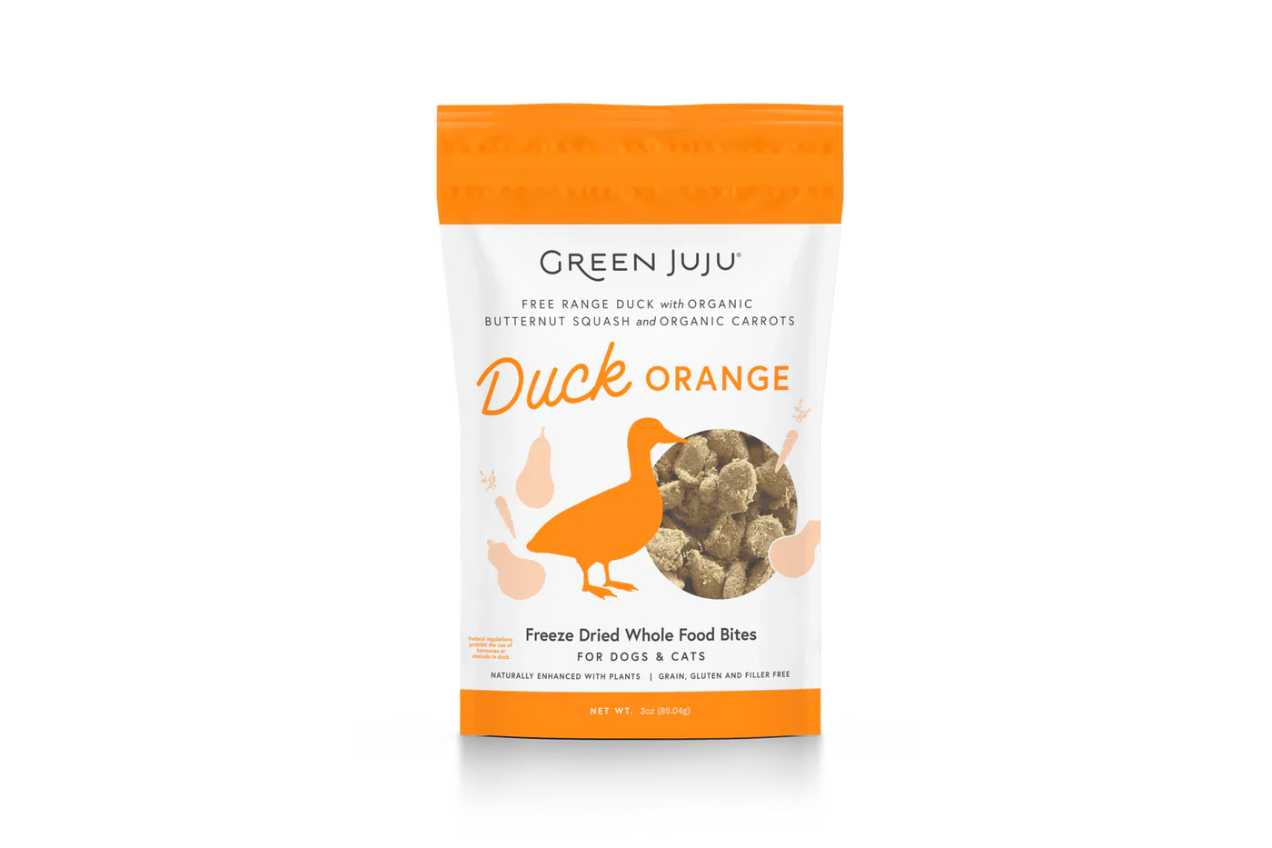 Green Juju Freeze Dried Duck Orange Whole Food Bites (3OZ)