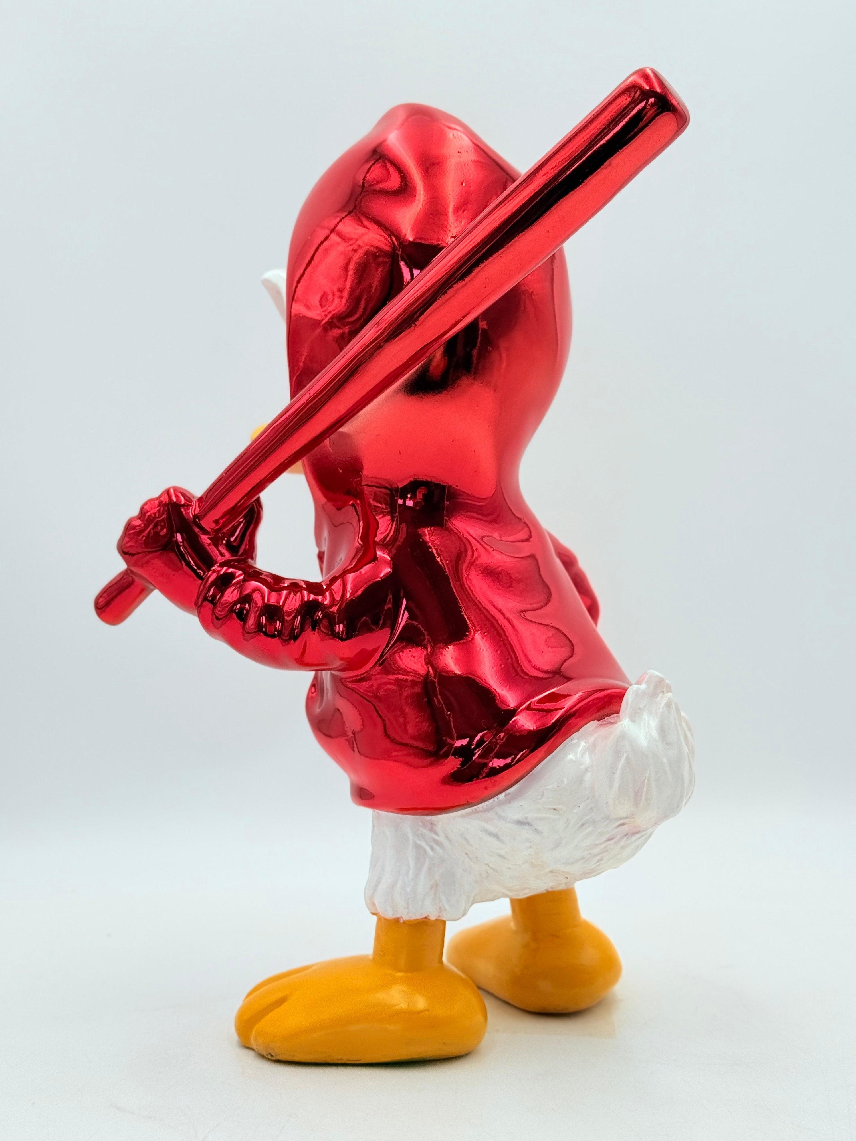 Pop Art Duck Sculpture - Red Chrome Edition - DUXX Red Pop Art Decor Sculpture image 4 - HT Animal Supply