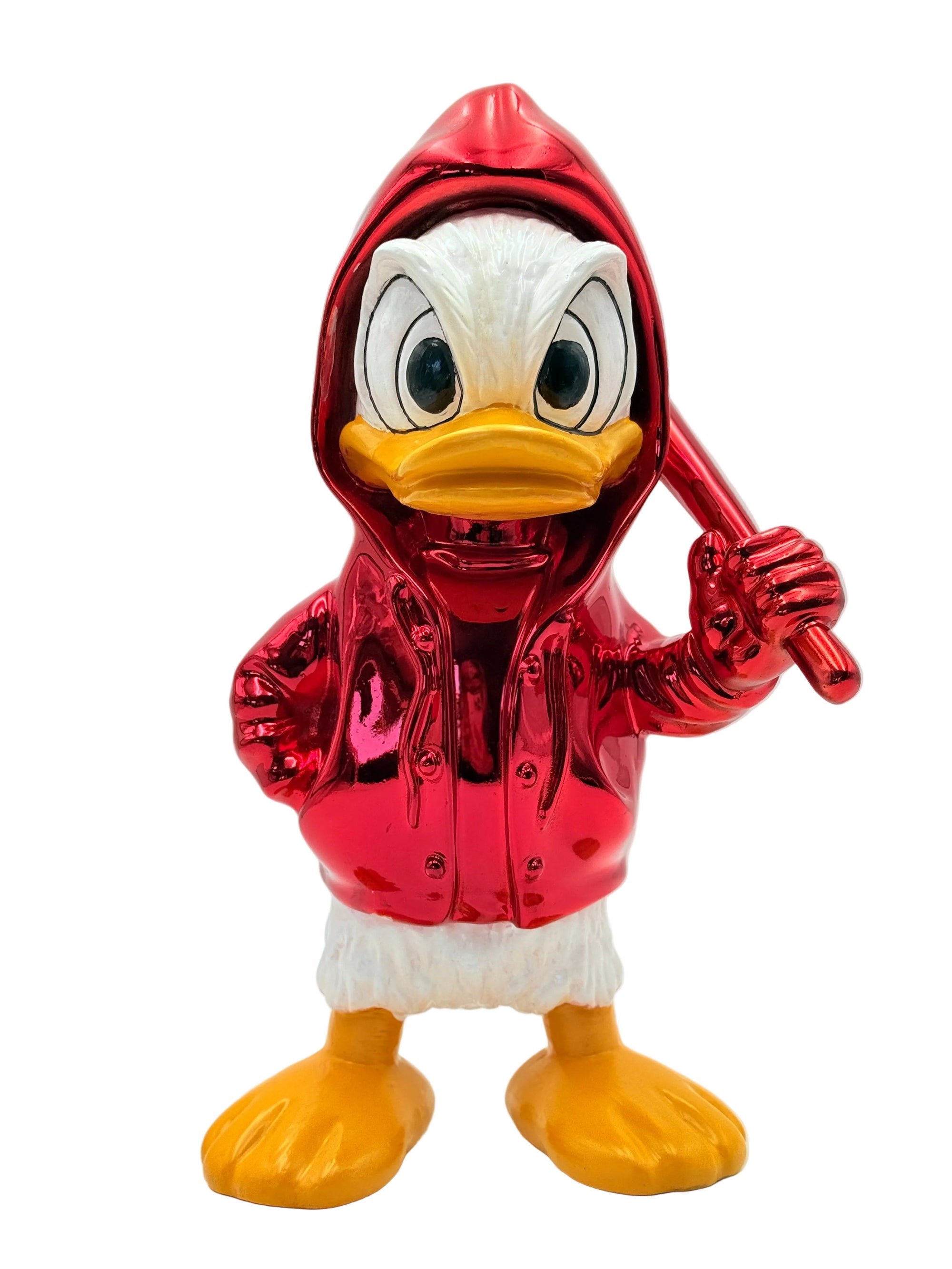 And Iconic Duxx Red Chrome Pop Art Duck Sculpture