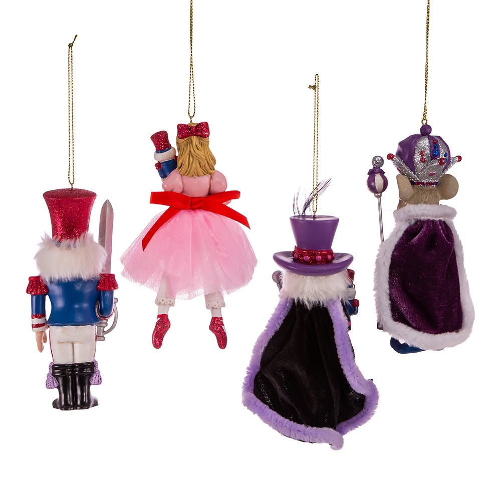 Kurt Adler 5.25-Inch Nutcracker Suite Ornament Set, 4 Piece Set