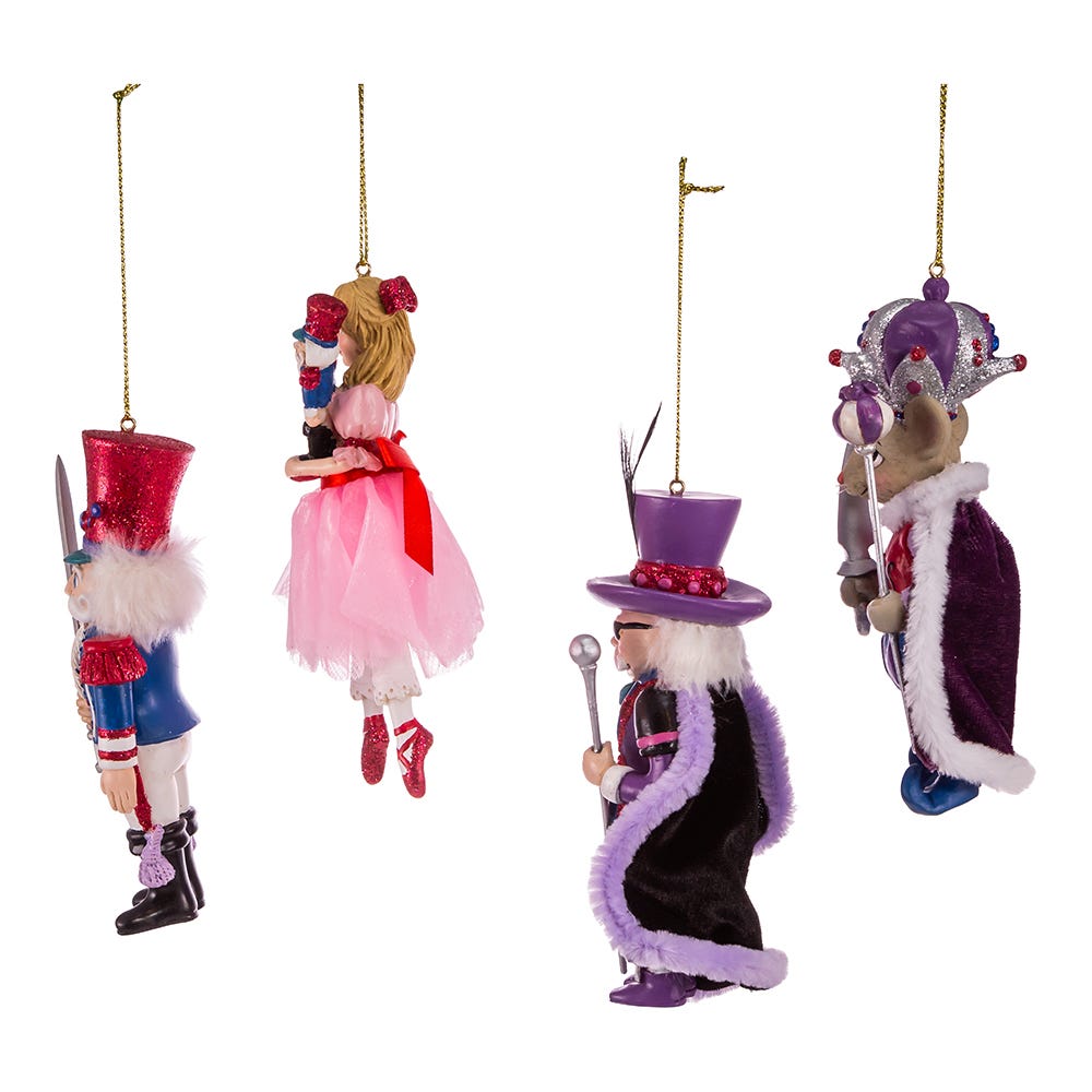 Kurt Adler 5.25-Inch Nutcracker Suite Ornament Set, 4 Piece Set