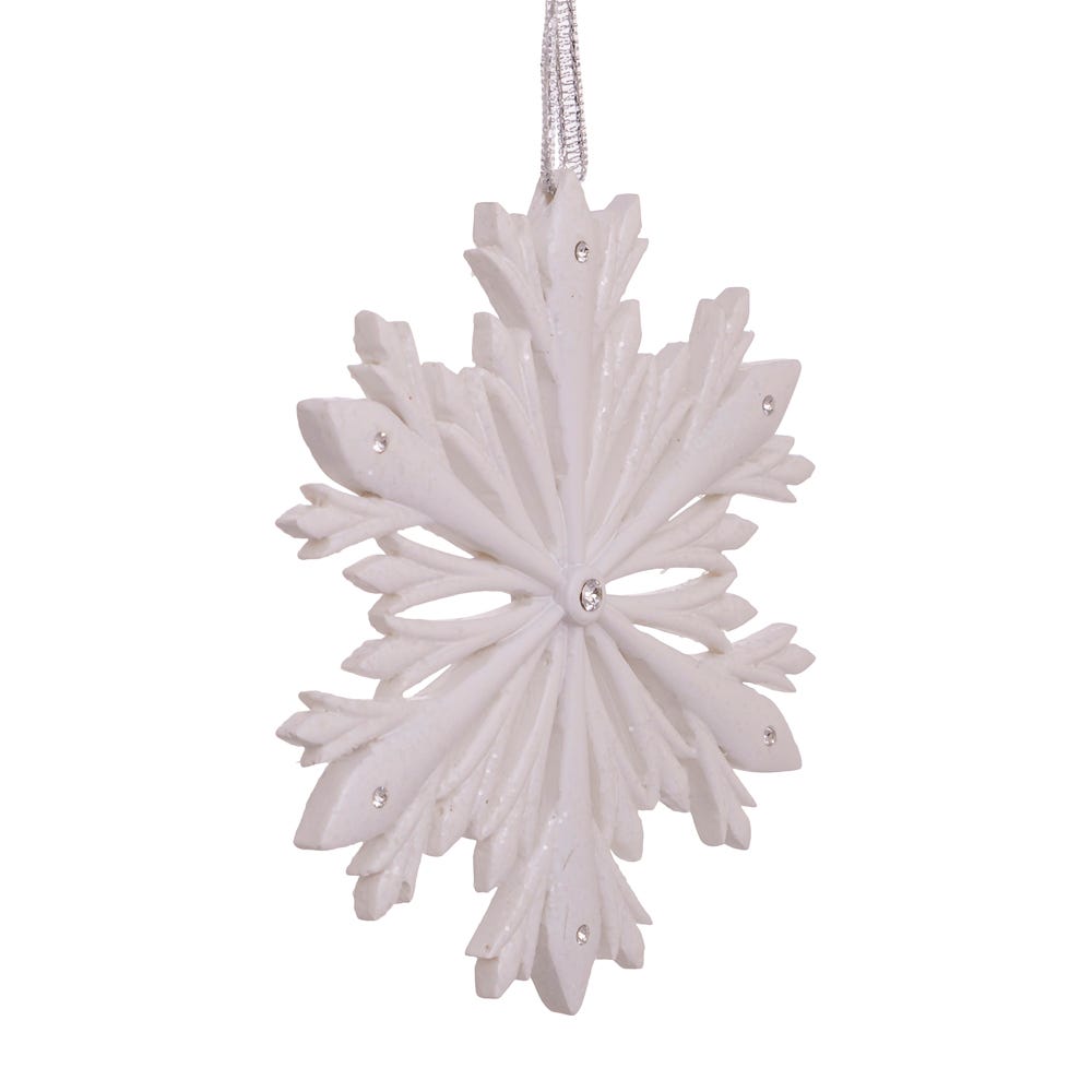 Kurt Adler 4-Inch Elegant Snowflake Ornament with Swarovski Elements