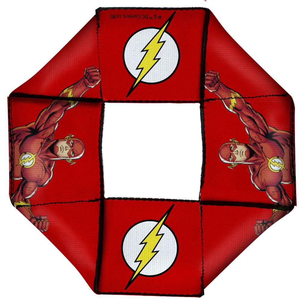 Buckle-Down Flash Pose Flash Icon Red Squeaky Octagon Flyer Dog Toy