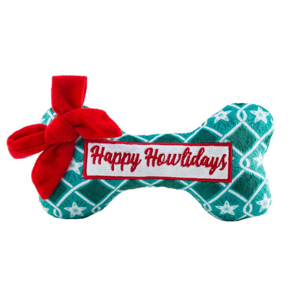 Haute Diggity Dog Starbarks Puppermint Mocha Green Stars Cup & Bone Plush Dog Toy