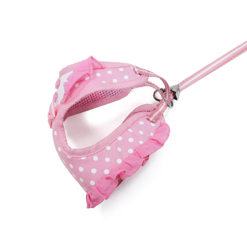 DOGO EasyGO Bow Dots Dog Harness and Leash Set