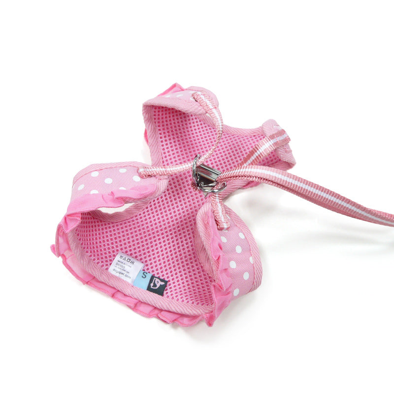 DOGO EasyGO Bow Dots Dog Harness and Leash Set